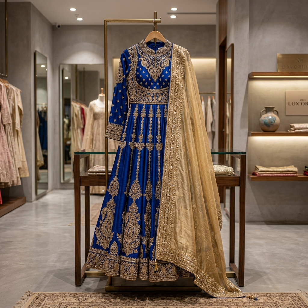 Designer Silk Anarkali Suit